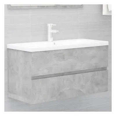 Sink Cabinet Concrete Grey 90x38.5x45 cm Chipboard