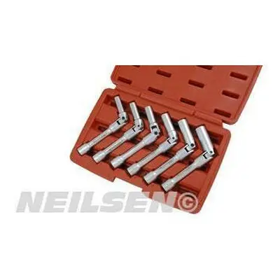 Glow & Spark Plug Socket Set 6Pc 3/8" Square Drive Swivel Joint (Neilsen CT1892)