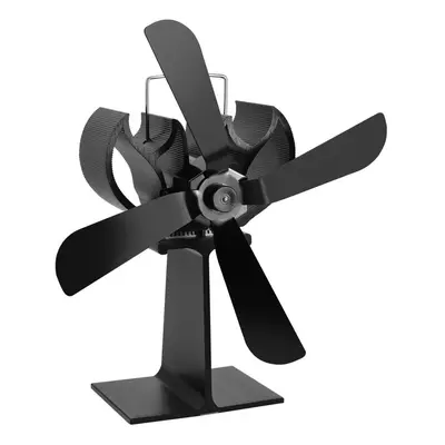 5-Blade Heat Powered Wood Stove Fan Fireplace Log Wood Burner Eco Fan