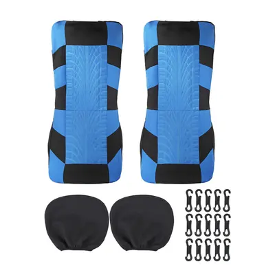 (Blue - Pcs) 2/4/8PCS Seat Cover Front Back Row 5-Seats for Car SUV Truck Van 3Colors