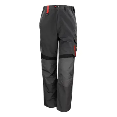 (3XL R, Grey/Black) WORK-GUARD by Result Unisex Adult Technical Trousers