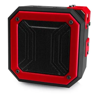 (Red) Wireless Bluetooth Speaker 5.0 1200mah Outdoor Hands Free Call FM Radio TWS Connection