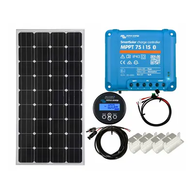 150w Mono Solar Panel Kit Battery Charging MPPT Controller Monitor Z br with Mounting Brackets a