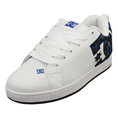 (10.5) DC Shoes Court Graffik Mens Skate Trainers in White Blue