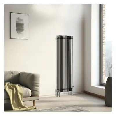 (1500x562mm - Column) Traditional Cast Iron Style Radiator Raw Metal Central Heating Column