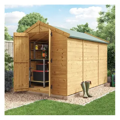 (Pressure Treated - 10x6, Windowless) BillyOh Keeper Overlap Apex Shed