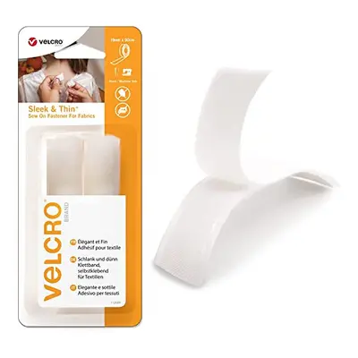 VELCRO Brand Sleek & Thin Sew on Fastener for Fabrics Strong Hook & Loop Self Adhesive Fastener 