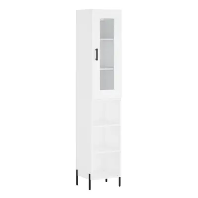 (white, shelves) vidaXL Highboard Sideboard Tall Storage Cabinet Side Cabinet Engineered Wood