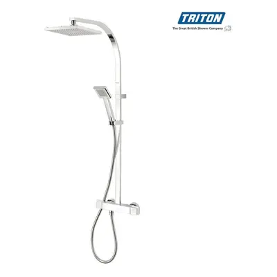 Triton Tees Thermostatic Mixer Shower Bar Diverter Chrome Twin Head UNTEBMDIV