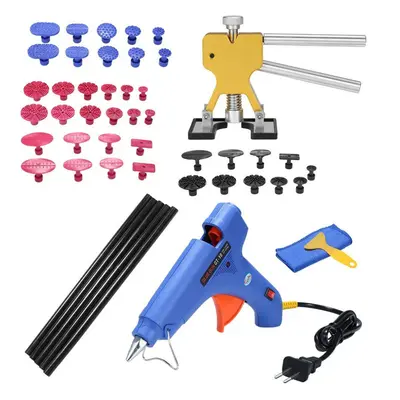 (Gold, US) 49pcs Auto Car Body Paintless Dent Puller Lifter Repairing Removal Hail Glue Machine 