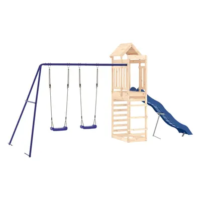 (solid pinewood) vidaXL Outdoor Playset Garden Playhouse Playground Set Impregnated Wood Pine