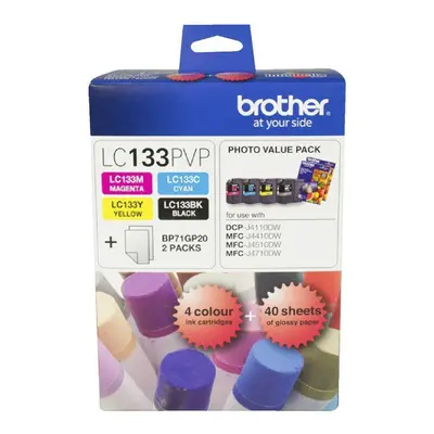 GENUINE Original Brother LC133 Ink Cartridge colours PHOTO VALUE PACK LC133PVP