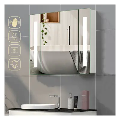 Sensor Wall Bathroom Mirror Cabinet LED Lighting with Shaver Socket x mm