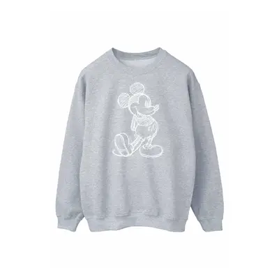 (3XL, Sports Grey) Disney Mens Mickey Mouse Sketch Kick Sweatshirt