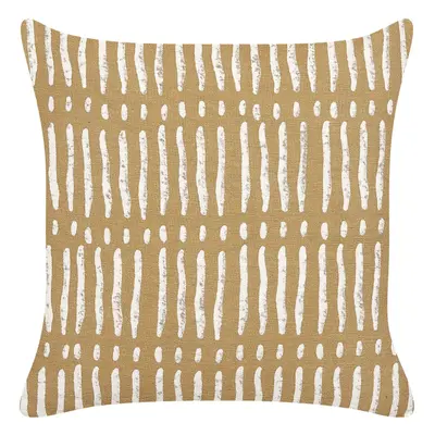 Cotton Cushion Striped x cm Beige and White SALIX