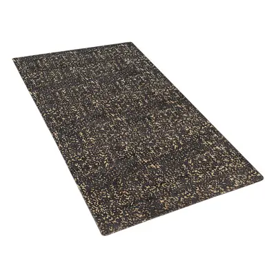 Viscose Area Rug x cm Grey and Gold ESEL