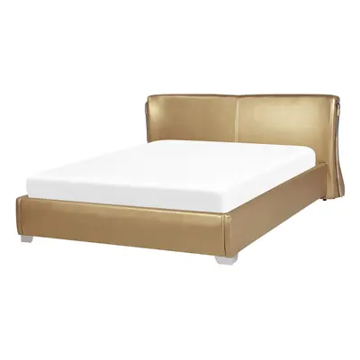 Bed Leather PARIS x cm (EU King Size) Gold