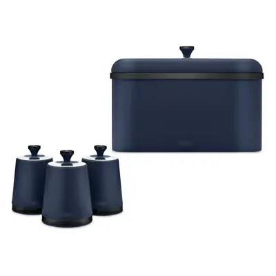 Tower Sera Midnight Blue Breadbin & Set of Canisters Matching Set