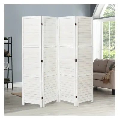 (White, Panels) Folding Room Divider Privacy Screen Wall Partition