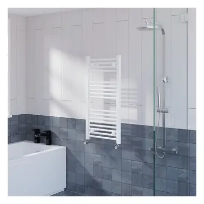 WarmeHaus Straight Heated Towel Rail Radiator Ladder for Bathroom Wall Mounted White 900x450mm