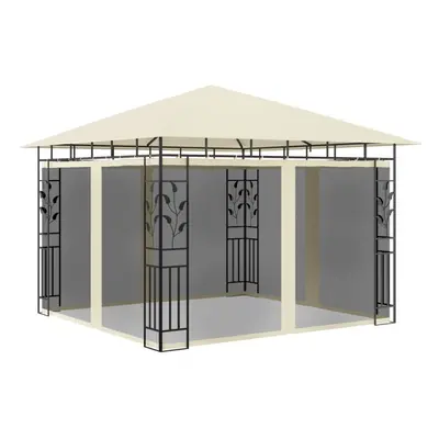 Gazebo with Mosquito Net 3x3x2.73 m Cream g/mÂ²