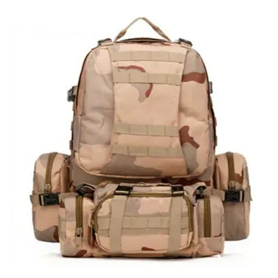 (Sand) 50L Military Nylon Outdoor Sports Rucksack Backpack For Camping Hiking Etc