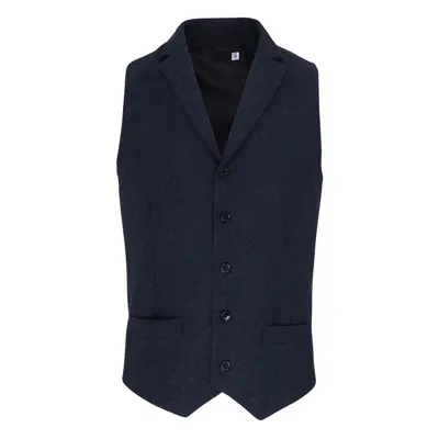 (XL, Navy) Premier Mens Herringbone Waistcoat