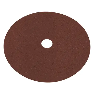 25 PACK 175mm Fibre Backed Sanding Discs - Grit Aluminium Oxide Round Sheet