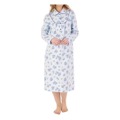 (Blue, 24/26) Slenderella ND88211 Women's Floral Cotton Nightdress