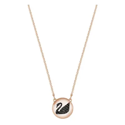 Swarovski Hall Swan Pendant, Grey, Rose Gold Plating