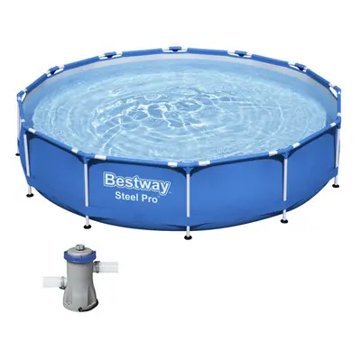 Frame pool with pump 366x76cm 12ft