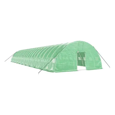 (green, x x 2.85 m) vidaXL Greenhouse Plant House with Steel Frame Polytunnel Greenhouse Green