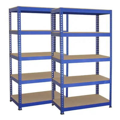 2 x Blue Racking Unit Tier Garage Storage Warehouse Shelving x x 30cm