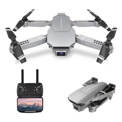 (Silver, Batteries) WiFi FPV 4K Drone RC Quadcopter Headless Mode Altitude Hold Gesture Photo Tr