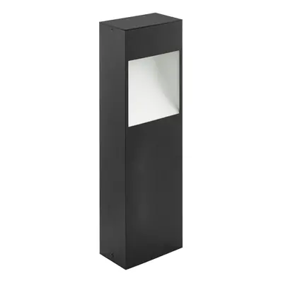 IP44 Outdoor Pedestal Light Anthracite & White Square Post 10W Built in LED