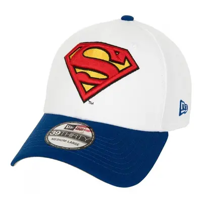 Superman 868138-large-xla Superman Logo Home Colors Era 39Thirty Fitted Hat, White & Blue - Larg