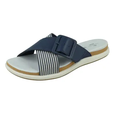 (Navy, UK 8) Ladies Cloudsteppers By Clarks Casual Sandals Eliza April