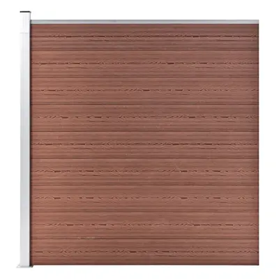 vidaXL Garden Fence WPC x cm Brown Outdoor Backyard Fencing Wall Panel