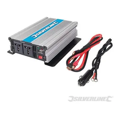 Silverline 12v Inverter 1000w (2 x 500w) - - inverter silverline 12v 1000w