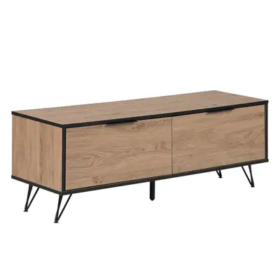 TV Stand HALSTON Brown/ Black