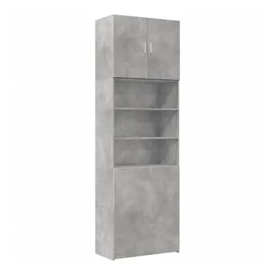 (concrete grey) vidaXL Highboard Sideboard Cabinet Storage Cupboard Sonoma Oak Engineered Wood