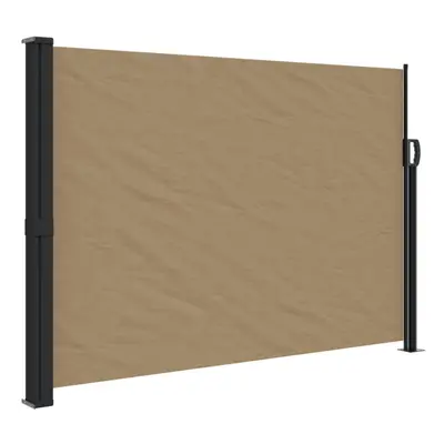 (taupe, x cm) vidaXL Retractable Side Awning Outdoor Privacy Screen Balcony Sunshade Shelter