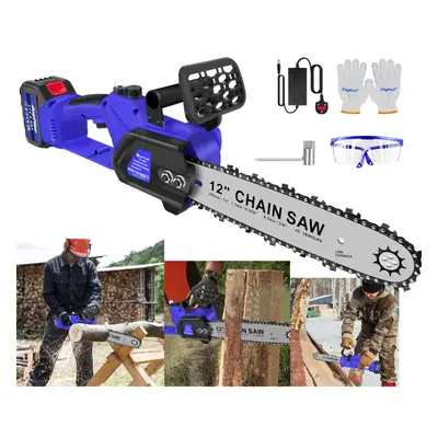 Brushless Chainsaw Inch Cordless Chain Saw with 4.0Ah Battery Chains 10m/s Chain Speed for Wood 