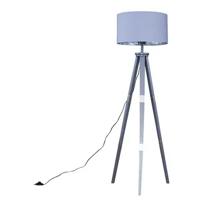 Tripod Grey Floor Lamp