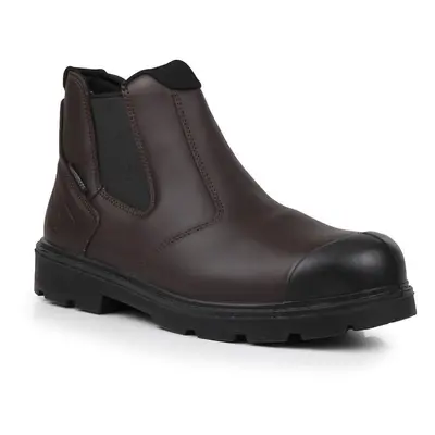 (7 UK, Peat) Regatta Mens Waterproof Action Leather Dealer Boots