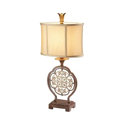 Table Lamp British Bronze Oxidized Bronze LED E27 60W Bulb