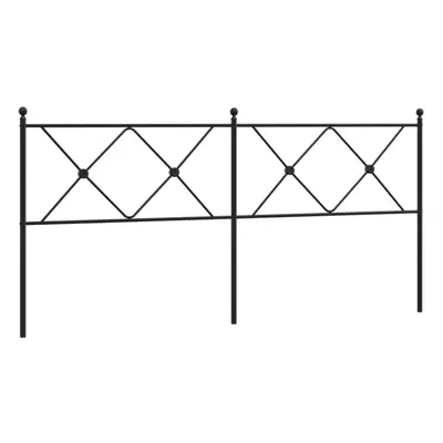 (180 cm) vidaXL Metal Headboard Bedroom Home Bed Header Bed Headboard Black cm