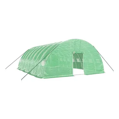 (green, x x 2.85 m) vidaXL Greenhouse Plant House with Steel Frame Polytunnel Greenhouse Green