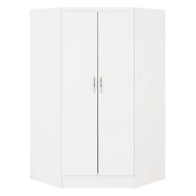 Nevada Door Corner Wardrobe in White Gloss Finish