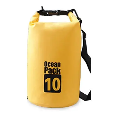 (Yellow, 10L) PVC Outdoor Diving Compression Swimming Dry Waterproof Bags Storage Bag For Unisex